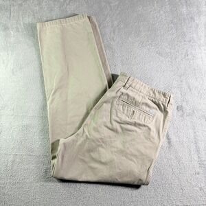 Woolrich Mens Khaki Chinos Flat Front Straight Leg Casual Pants Size 36x32
